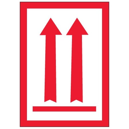 Bsc Preferred 3 x 5'' - Two Red Arrows Over Red Bar Arrow Labels BUY00023926